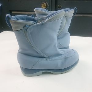 Lands End 5M Girls Winter Sky Blue Snow Boots Shoes